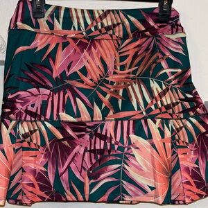 🌴Reel Legends Womens Print Reel-Tec Golf/ Tennis Floral Flounce Skort Size XL